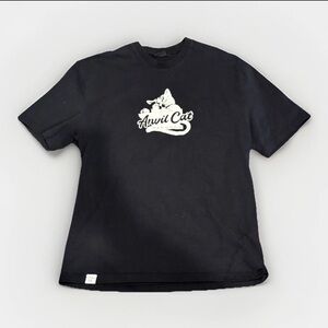 Vintage Anvil Cat Records Black Graphic Tee 2XL Anvil Tag